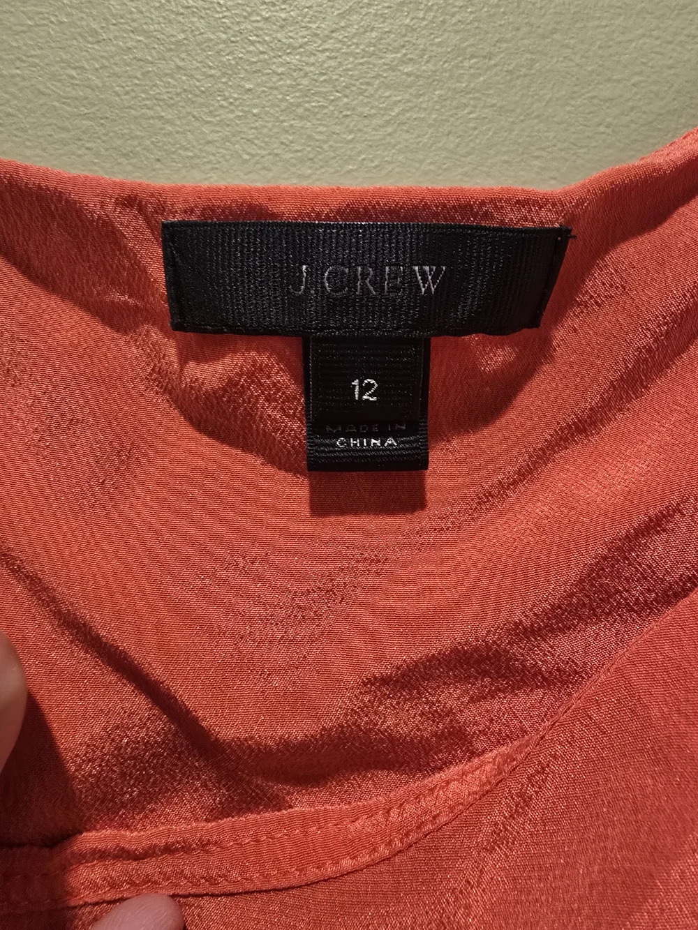 J. Crew Coral 100% Silk Ruffle Camisole Size 12